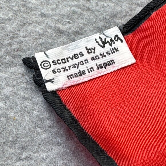 Vintage Vera Japan-Made Silk & Rayon Floral Scarf 15"x44" - Picture 5 of 5